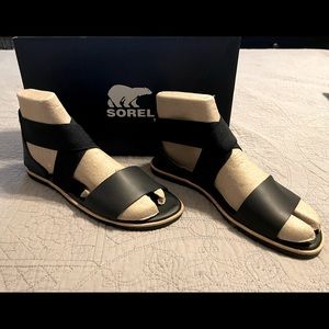 NWT Sorel Ella Sandal Blk Women’s 9